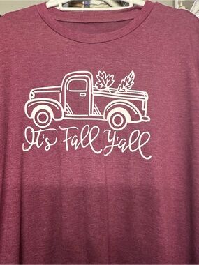 "It's Fall Y'all" Maroon Graphic Tee